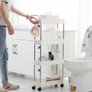 4 Layer Gap Storage Rack Slim Slide Tower