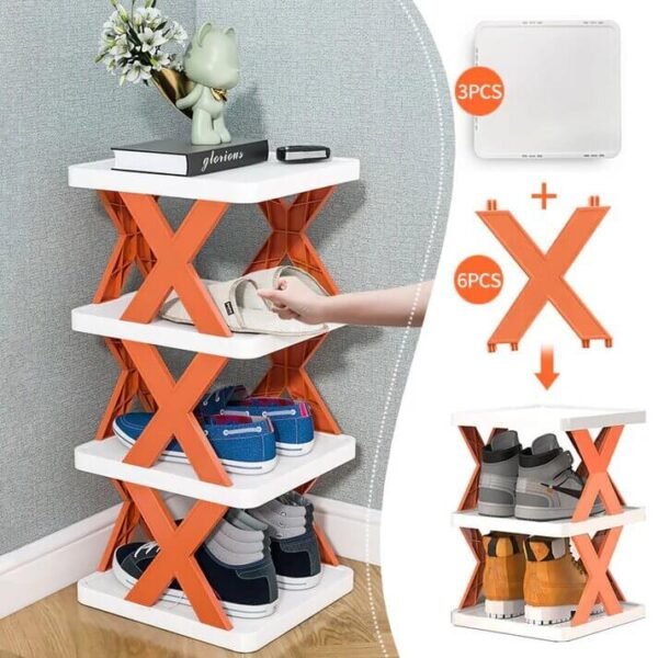 3 Tier Shoe Stackable Storage Rack Organizer - Image 2