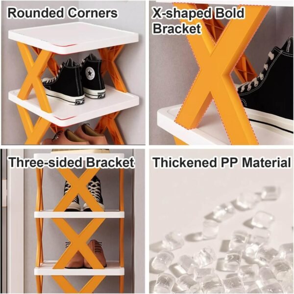 6 Tier Shoe Stackable Storage Rack Organizer - Image 4