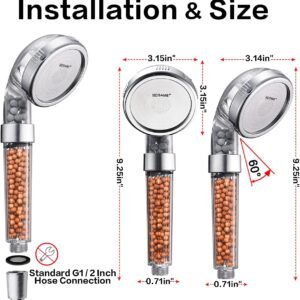 Transparent Healthy SPA Shower Head