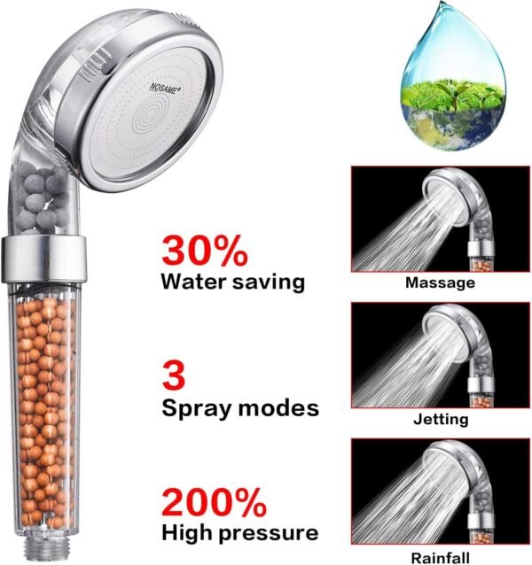 Transparent Healthy SPA Shower Head - Image 3