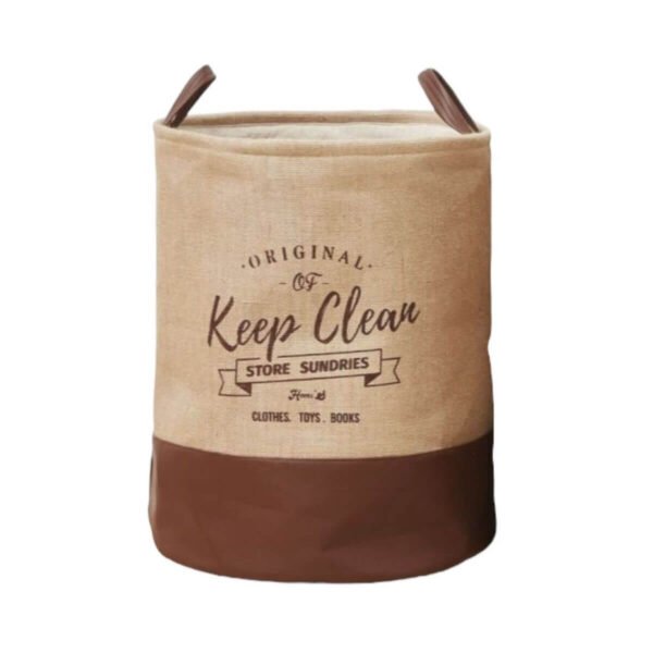 Cylindrical Laundry Basket Storage Bin - Image 2