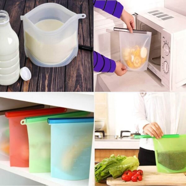 Reusable Freezer Bag With Sealer 2 Packs - Image 2