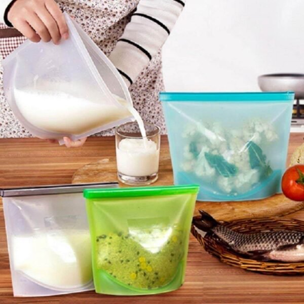 Reusable Freezer Bag With Sealer 2 Packs - Image 3