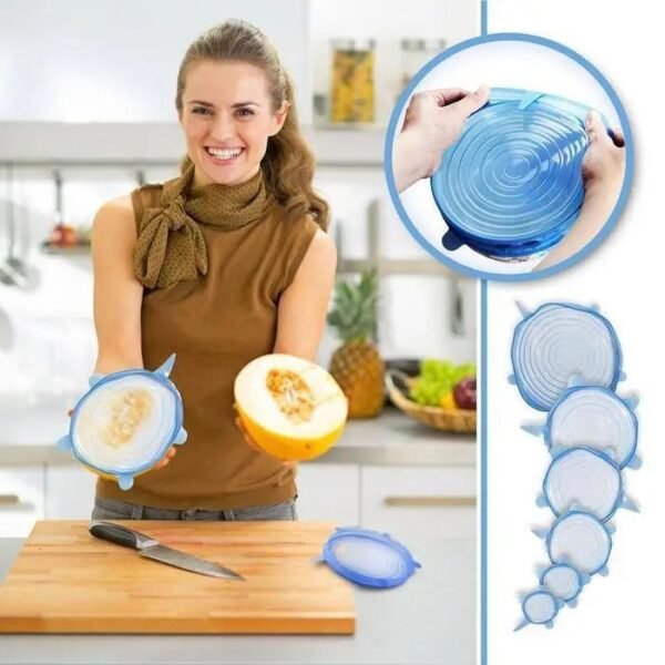 Silicone Stretch Lids Set of 6 - Image 4