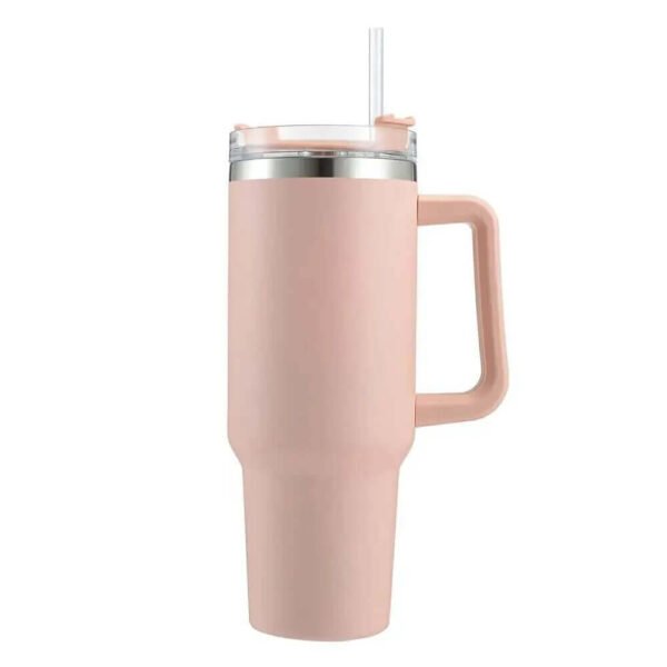 Stainless Steel Vacuum Flask with Straw 900ml - Image 6