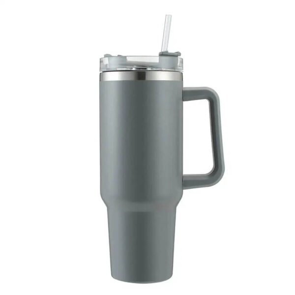 Stainless Steel Vacuum Flask with Straw 900ml - Image 4